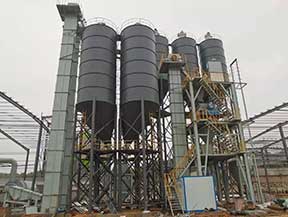 湖北雙信宜昌幹粉（fěn）砂漿設備現場