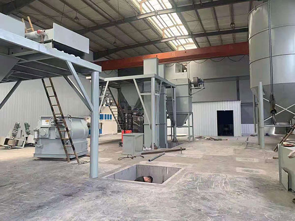 杭州蕭山砂漿幹混站項目安裝現場