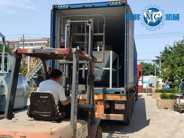 秘魯幹粉砂漿生產線發貨現場