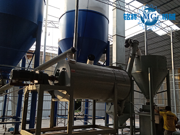 幹粉砂漿攪拌機(jī)配料裝置在運行中的(de)故障 幹粉砂漿攪拌機(jī)配料裝置在運行中的故障