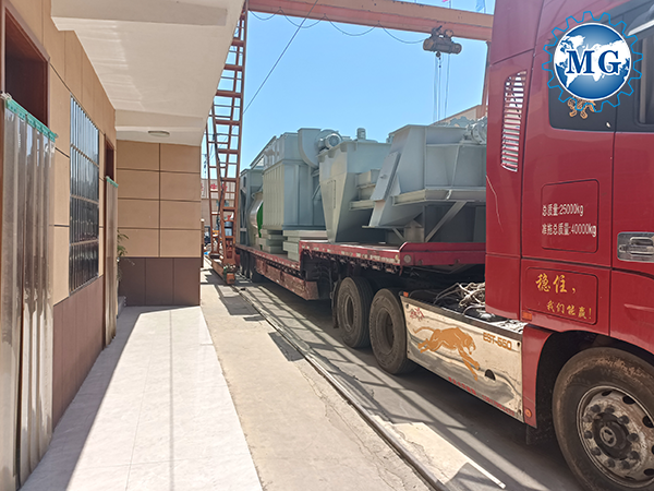 西安幹粉砂漿設備裝車現場！