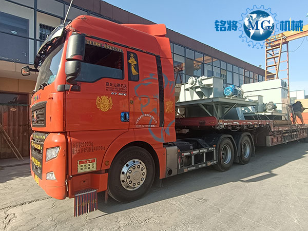 烈日炎炎出貨忙（máng），廣東（dōng）佛（fó）山幹粉砂漿生產線再（zài）走一車！