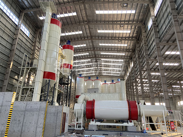 幹粉砂漿生產線工藝流程